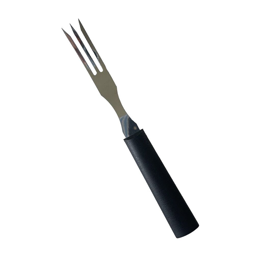 RADA Cutlery USA Stainless Steel Granny Fork Black Handle Cooking Utensil 7.5"
